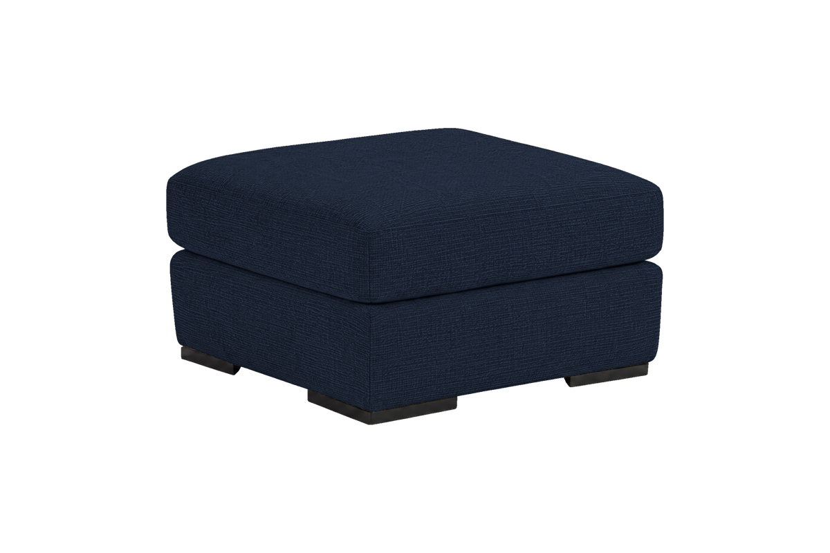 Caro Footstool in Roni Ember Blue