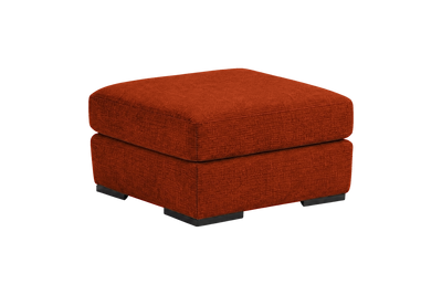 Caro Footstool in Roni Poppy