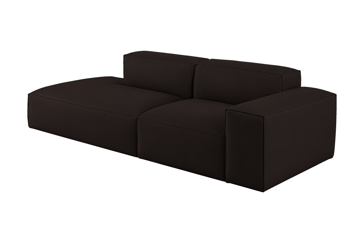 Elo Left Chaise Sofa in Dante Ebony