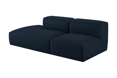 Elo Left Open Chaise Sofa in Dante Aqua