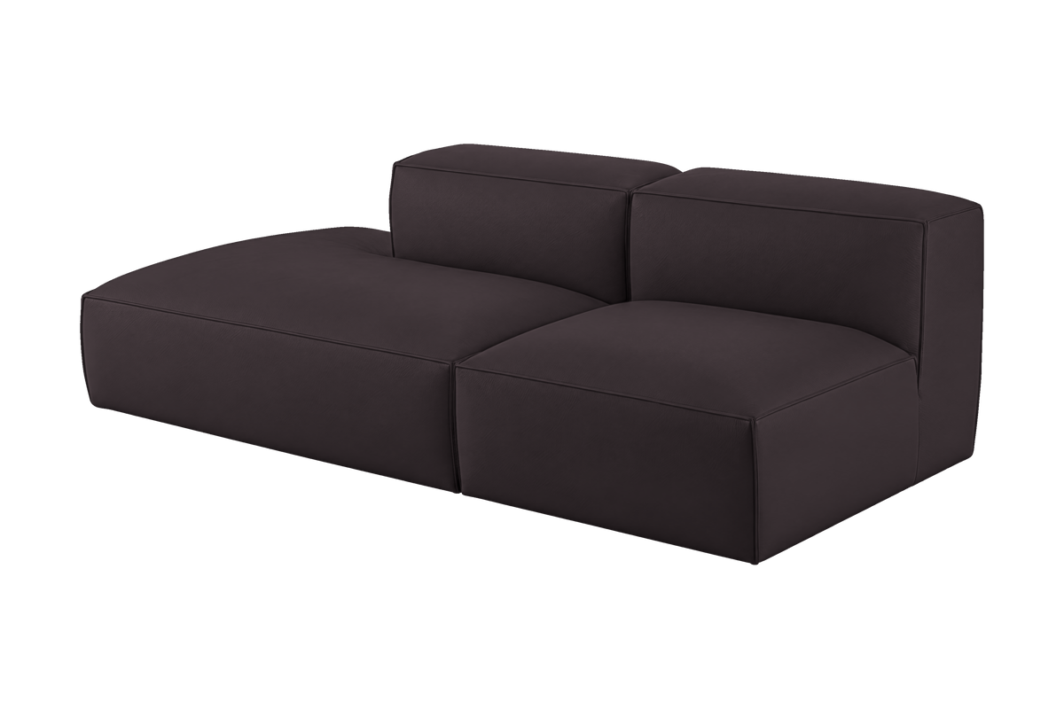 Elo Left Open Chaise Sofa in Dante Charcoal