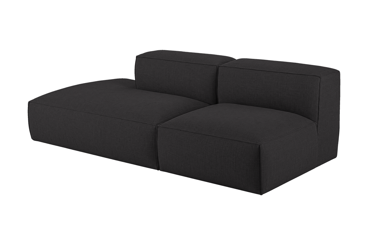 Elo Left Open Chaise Sofa in Roni Ember