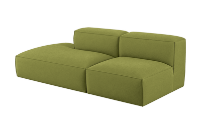 Elo Left Open Chaise Sofa in Fresco Key Lime