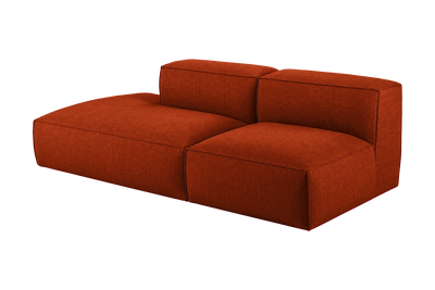 Elo Left Open Chaise Sofa in Roni Poppy