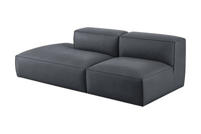 Elo Left Open Chaise Sofa in Dante Shark