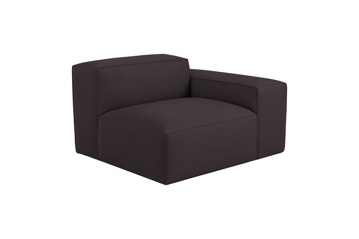 Elo Chair One Arm Right in Dante Charcoal