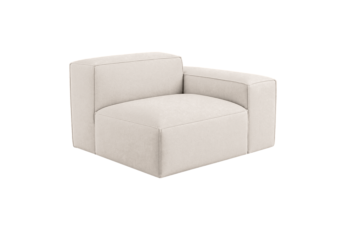Elo Chair One Arm Right in Fresco Milky