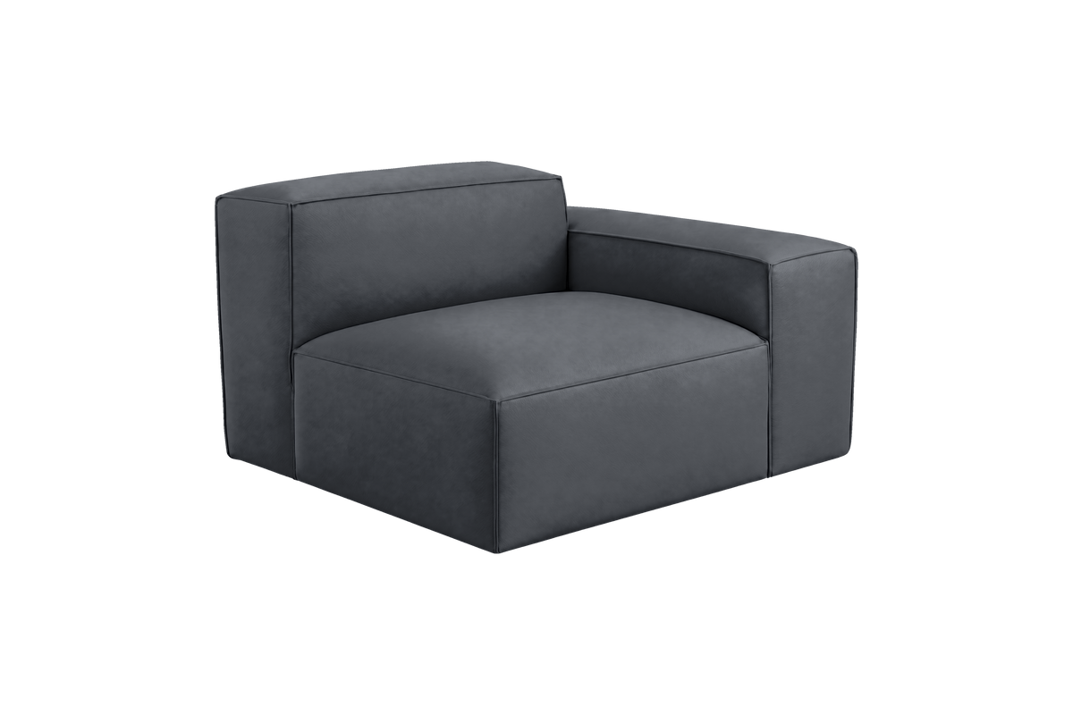 Elo Chair One Arm Right in Dante Shark