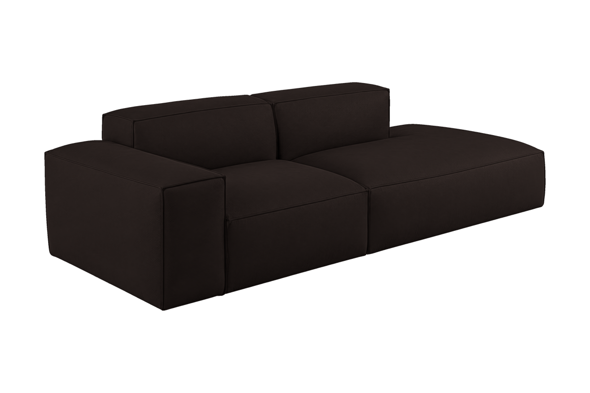 Elo Right Chaise Sofa in Dante Ebony