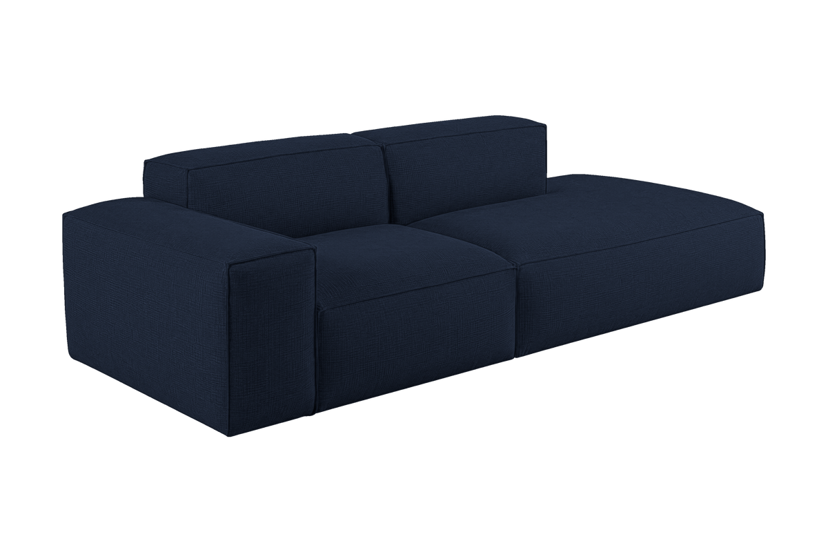 Elo Right Chaise Sofa in Roni Ember Blue