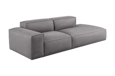 Elo Right Chaise Sofa in Dante Meteor