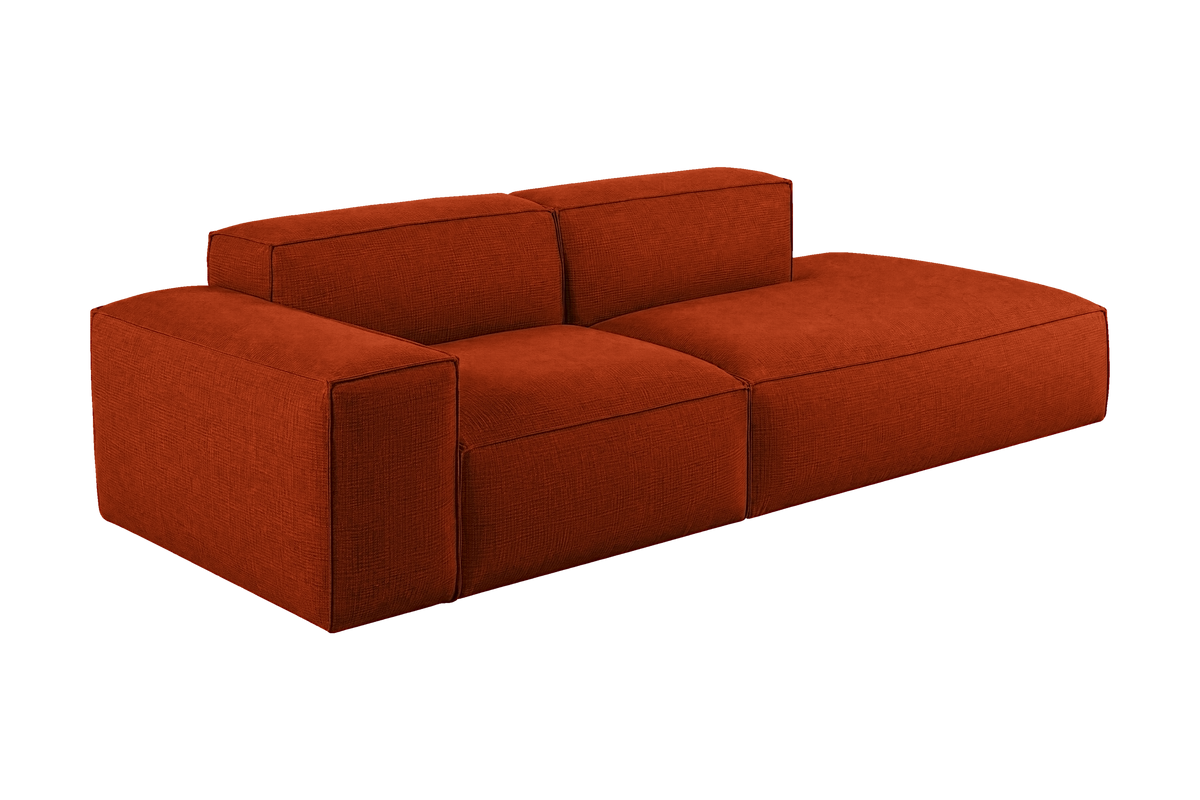 Elo Right Chaise Sofa in Roni Poppy