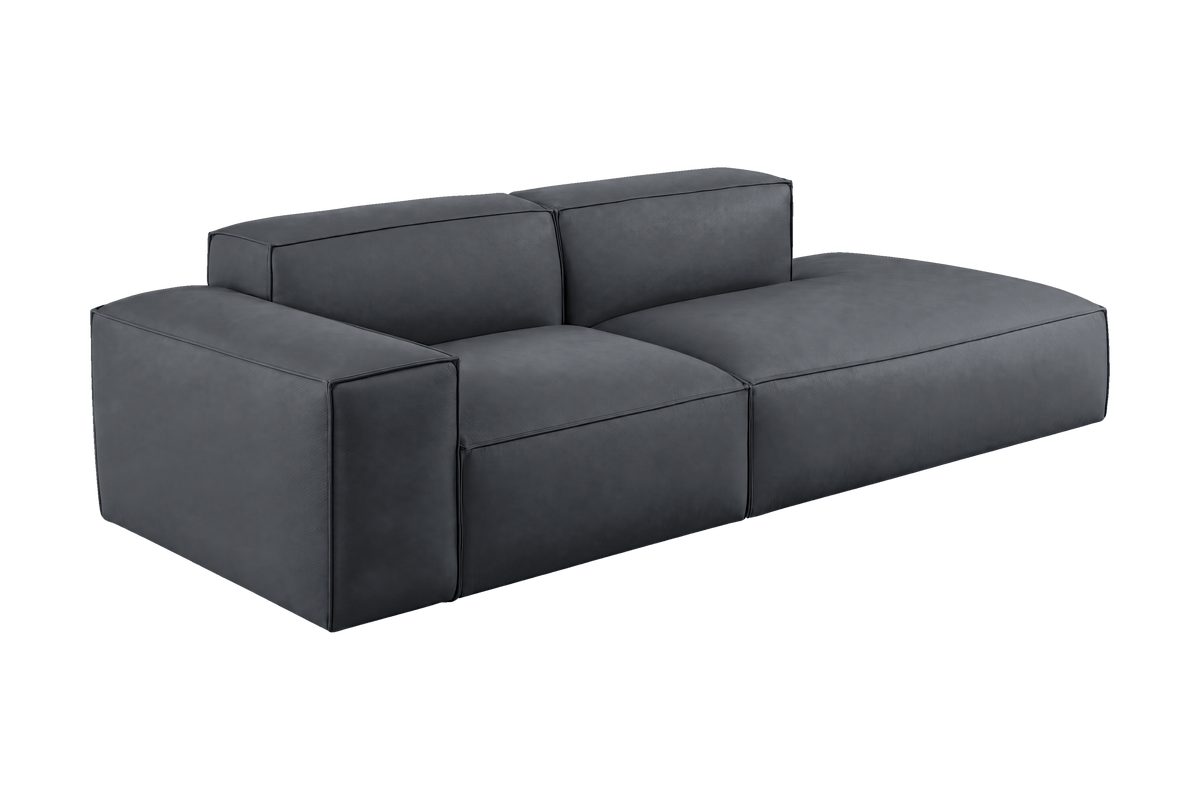 Elo Right Chaise Sofa in Dante Shark