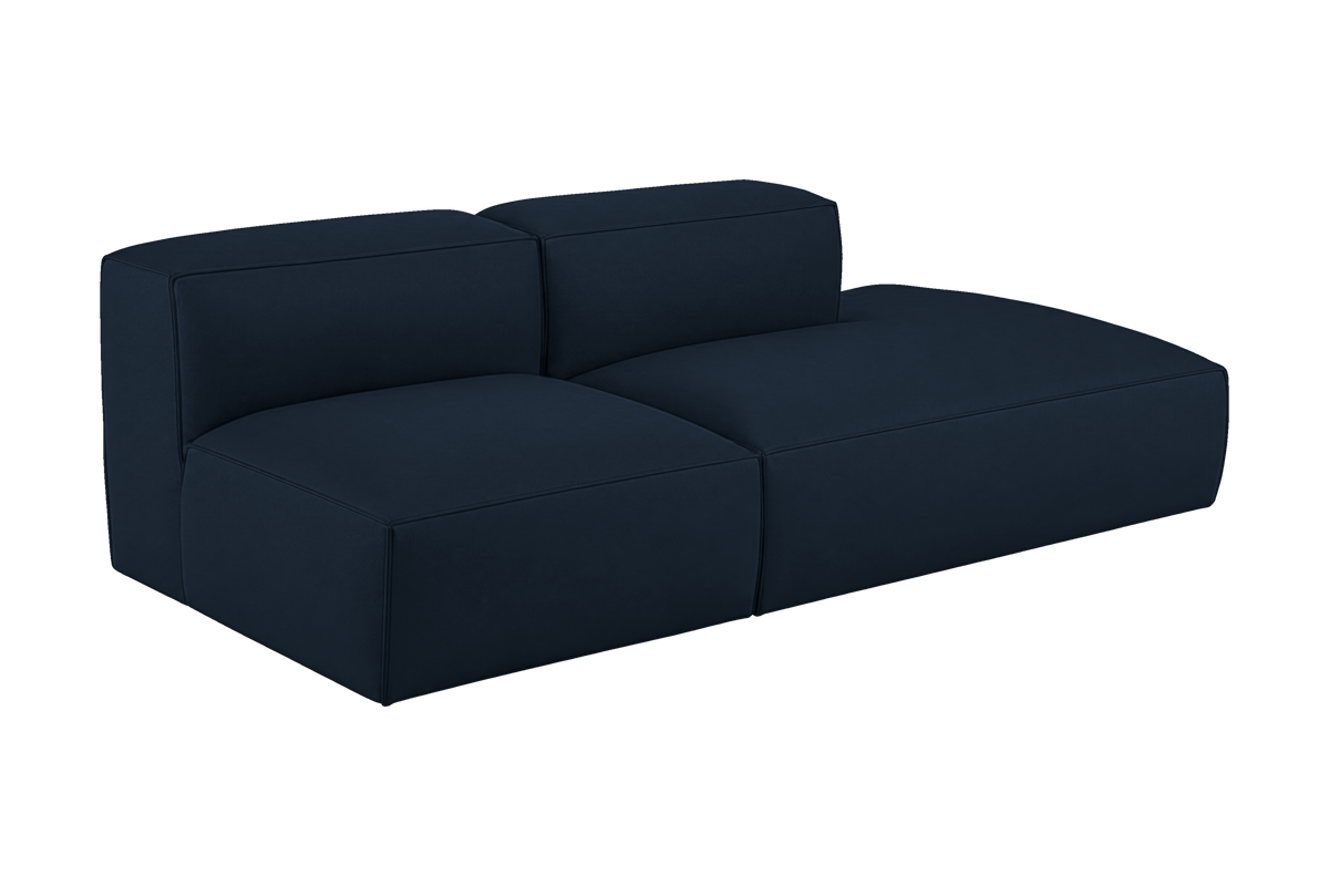 Elo Right Open Chaise Sofa in Dante Aqua