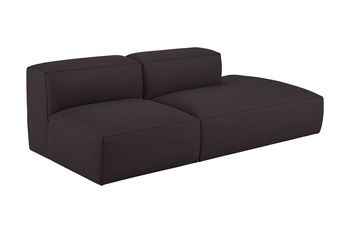 Elo Right Open Chaise Sofa in Dante Charcoal