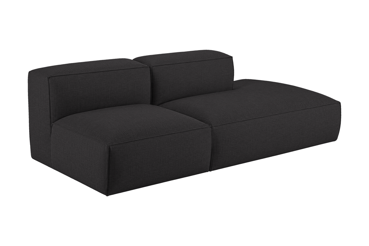 Elo Right Open Chaise Sofa in Roni Ember