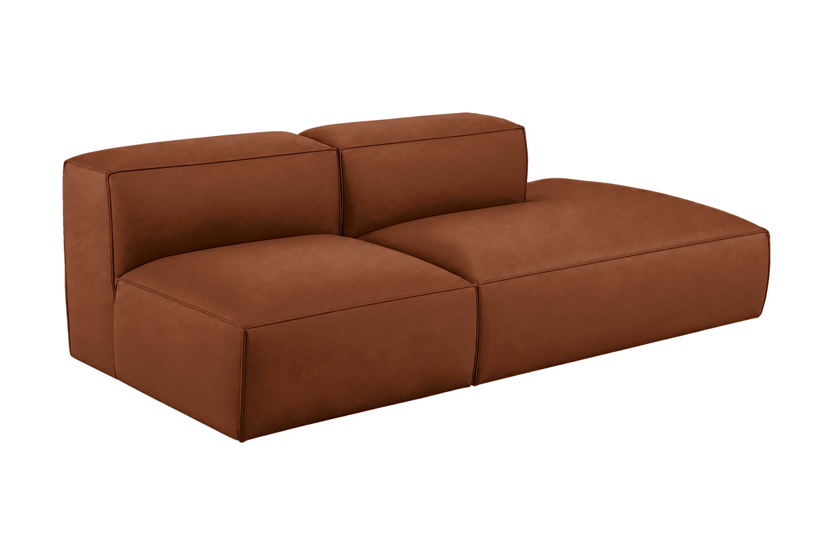 Elo Right Open Chaise Sofa in Dante Hazel