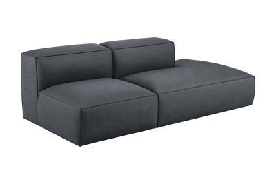 Elo Right Open Chaise Sofa in Dante Shark