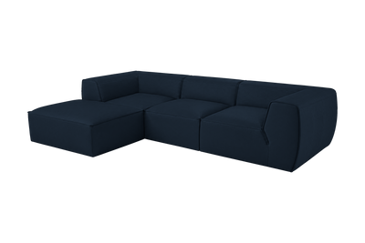 Fred Large Left Chaise in Dante Aqua