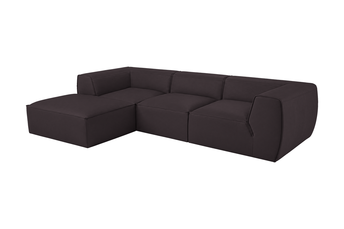 Fred Large Left Chaise in Dante Charcoal