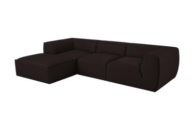 Fred Large Left Chaise in Dante Ebony