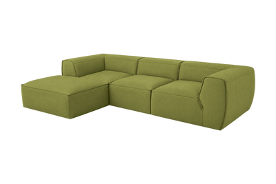 Fred Large Left Chaise in Fresco Key Lime