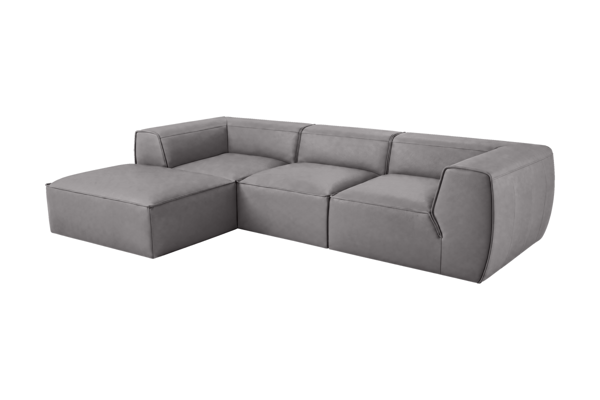 Fred Large Left Chaise in Dante Meteor