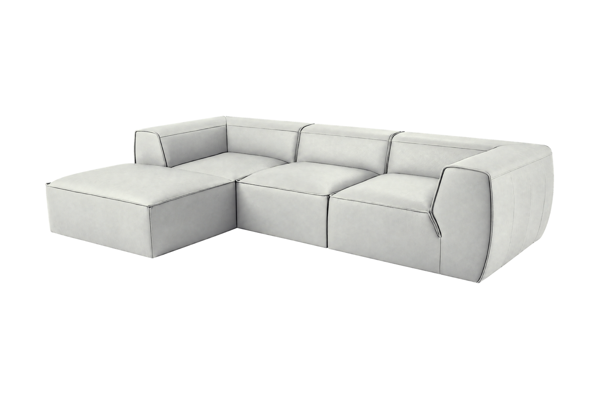 Fred Large Left Chaise in Felix Milky