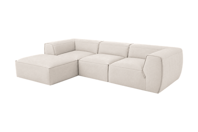 Fred Large Left Chaise in Fresco Milky