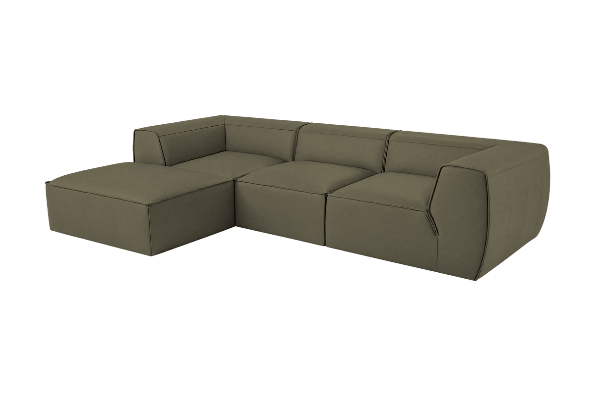 Fred Large Left Chaise in Felix Olive