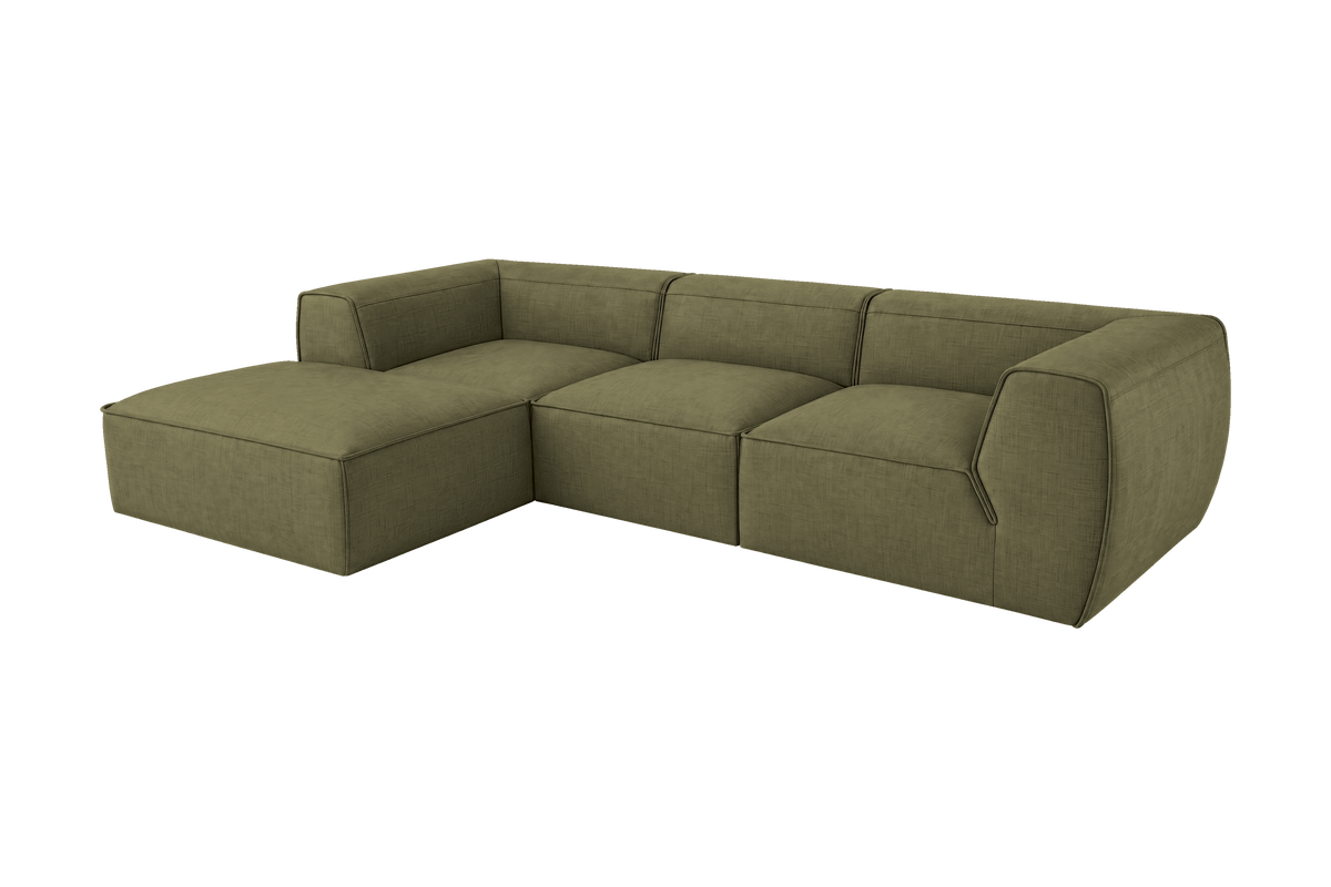 Fred Large Left Chaise in Mosquito Sycamore