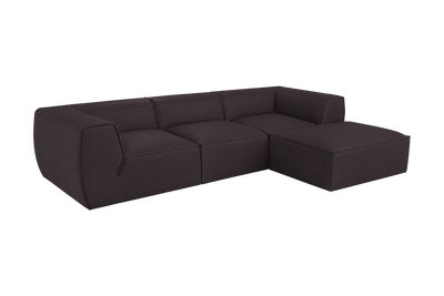 Fred Large Right Chaise in Dante Charcoal