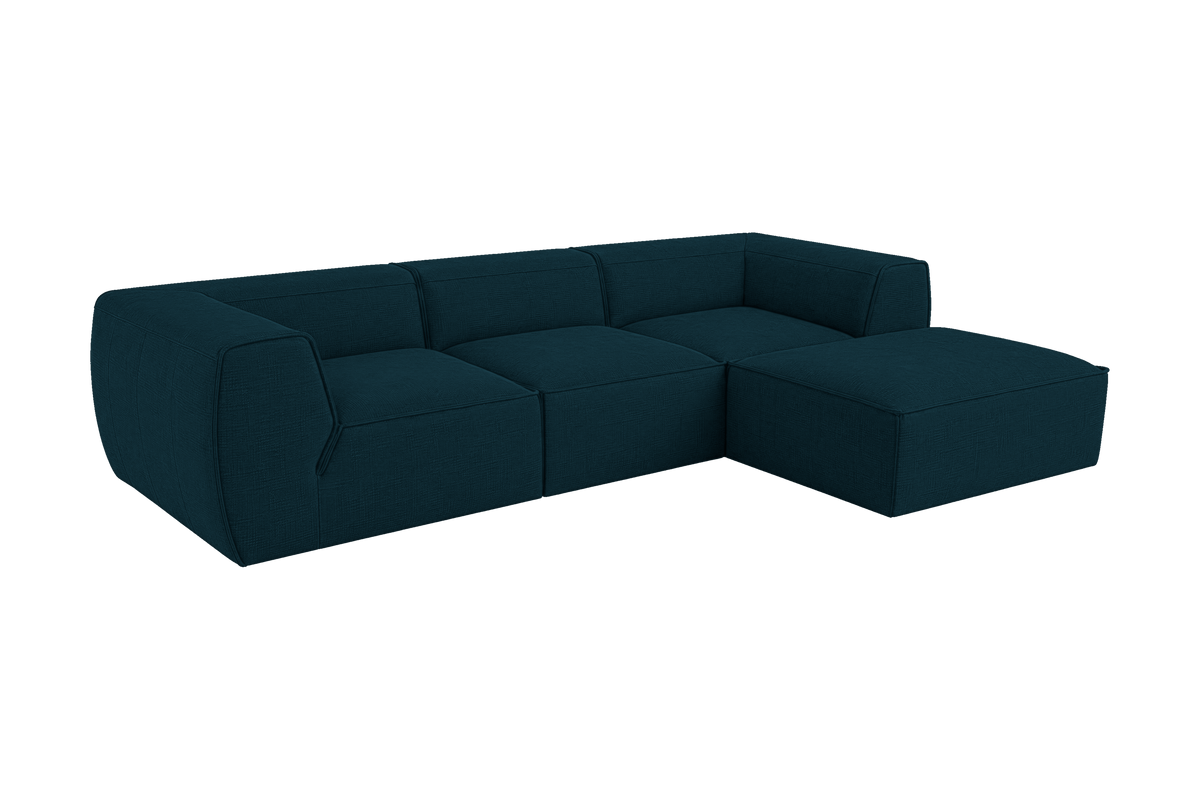 Fred Large Right Chaise in Roni Deep Lake