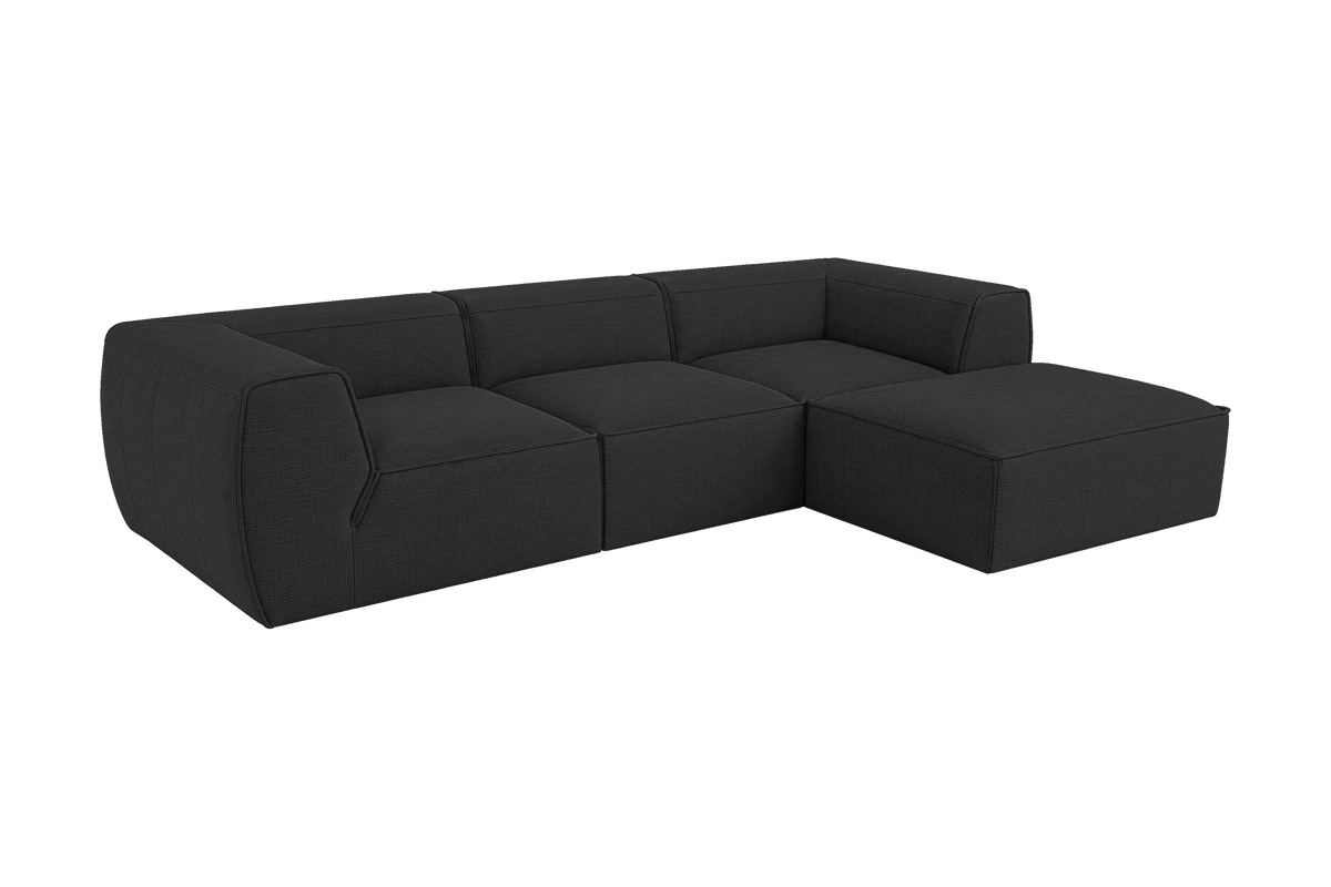 Fred Large Right Chaise in Roni Ember