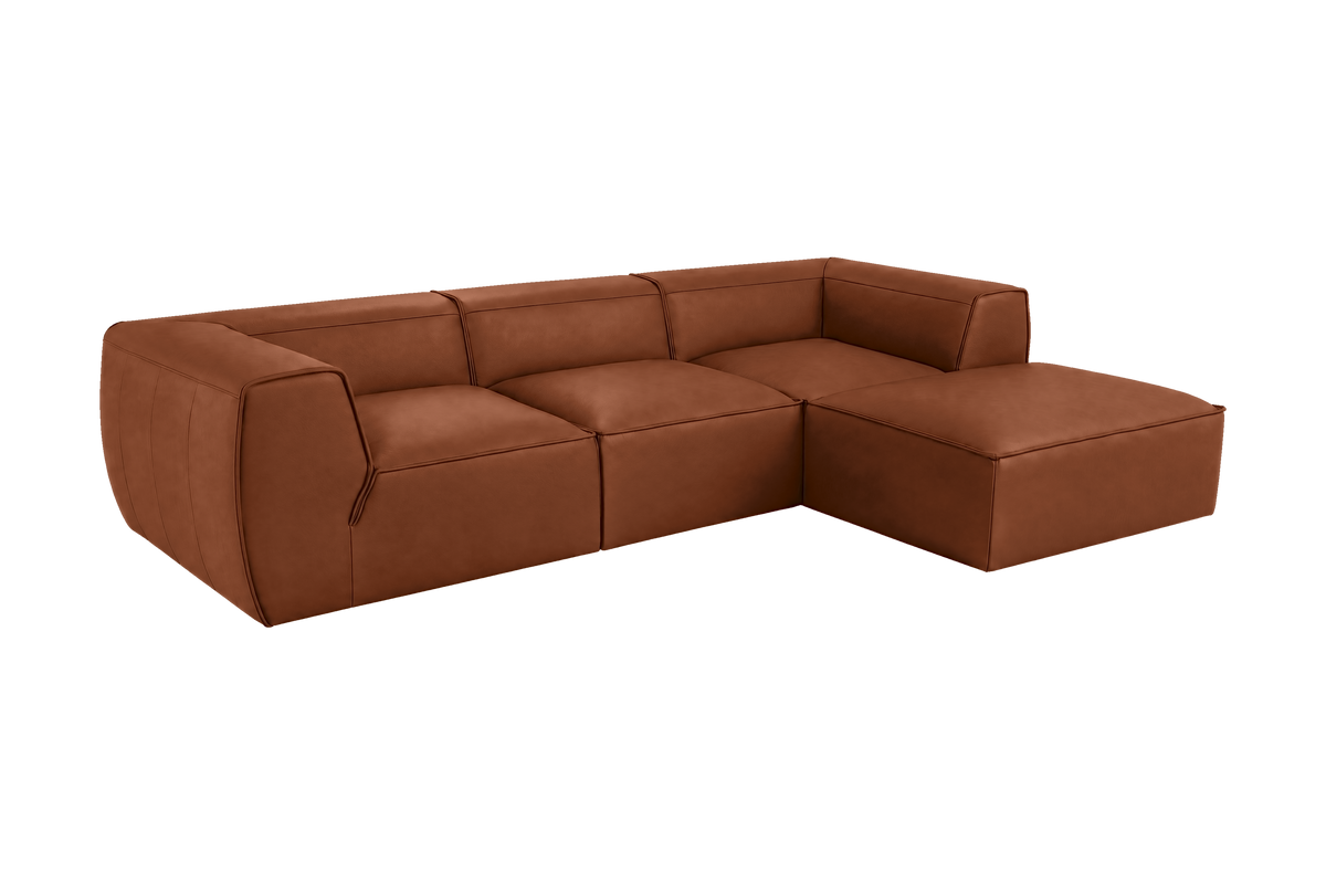Fred Large Right Chaise in Dante Hazel