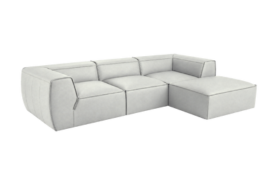 Fred Large Right Chaise in Felix Milky