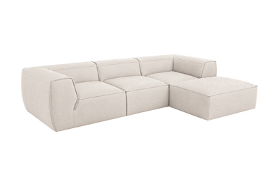 Fred Large Right Chaise in Fresco Milky