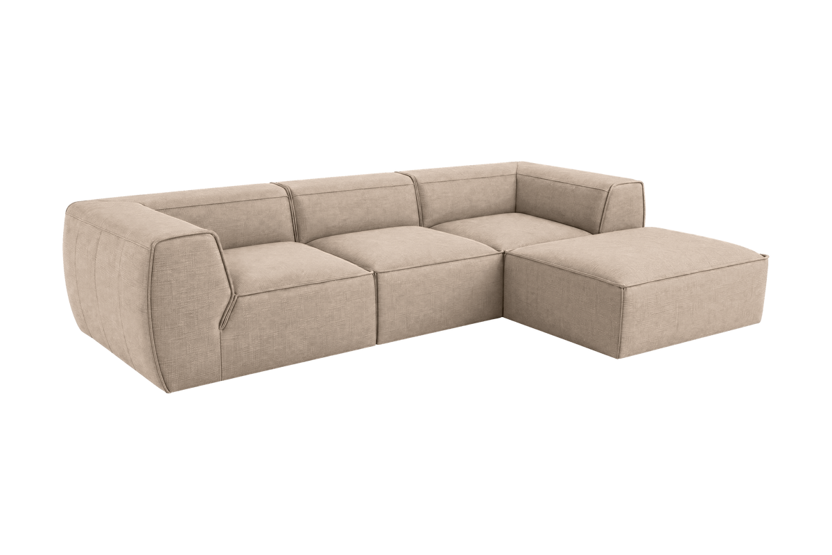 Fred Large Right Chaise in Roni Pine Nut