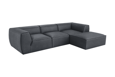Fred Large Right Chaise in Dante Shark