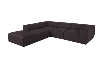 Fred Left Bumper Sectional in Dante Charcoal