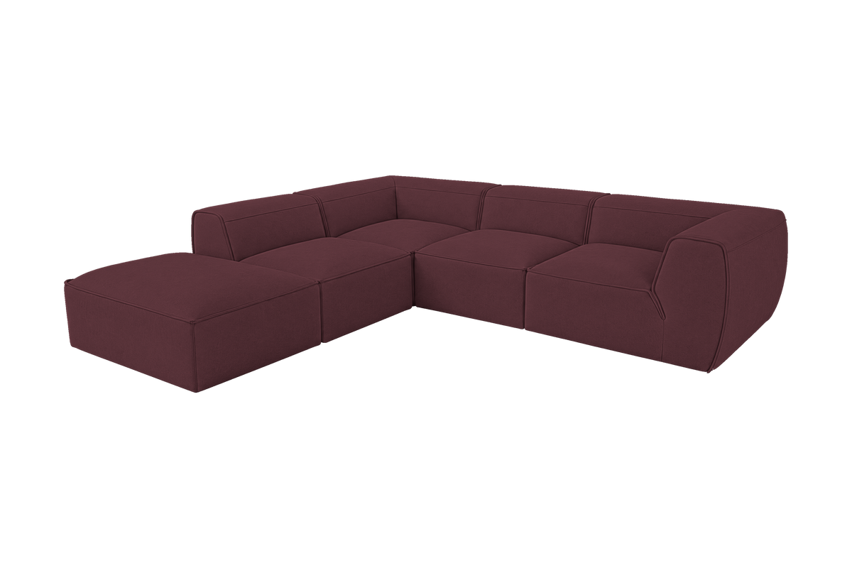 Fred Left Bumper Sectional in Fresco Figaro