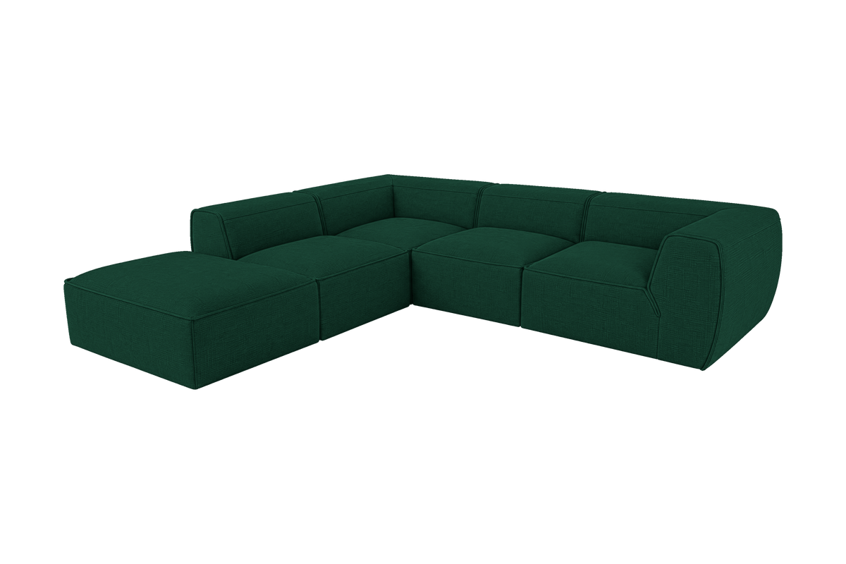 Fred Left Bumper Sectional in Roni Frog