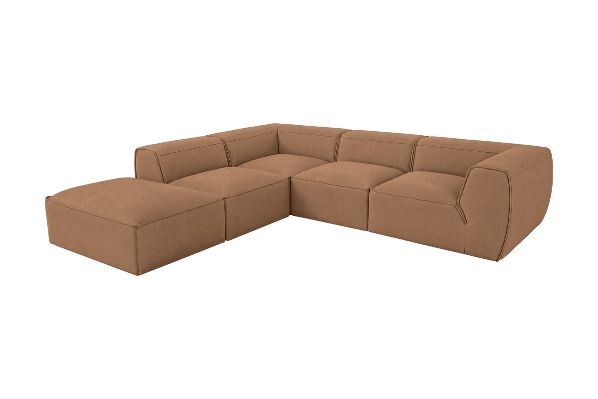 Fred Left Bumper Sectional in Fresco Hazel