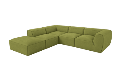 Fred Left Bumper Sectional in Fresco Key Lime