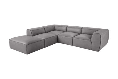Fred Left Bumper Sectional in Dante Meteor