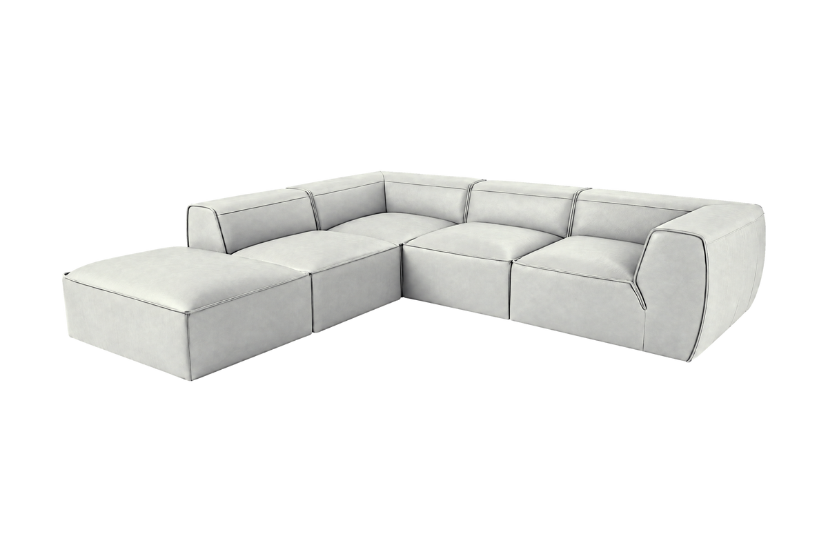 Fred Left Bumper Sectional in Felix Milky