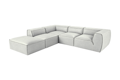 Fred Left Bumper Sectional in Felix Milky