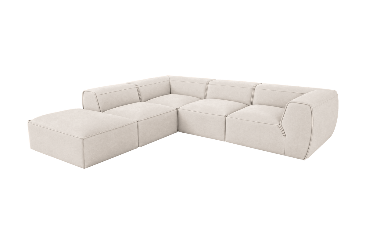 Fred Left Bumper Sectional in Fresco Milky