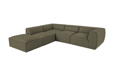 Fred Left Bumper Sectional in Felix Olive