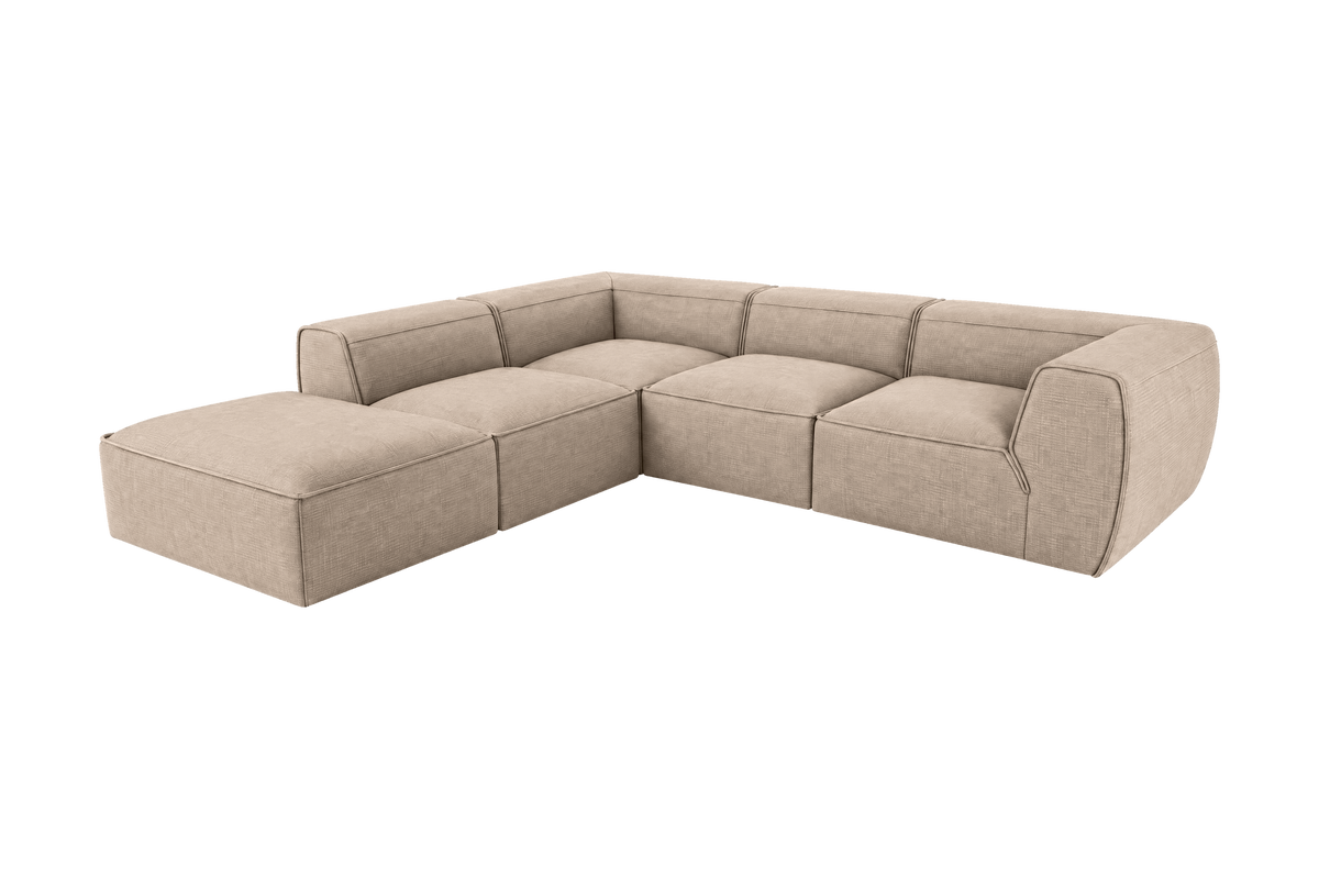 Fred Left Bumper Sectional in Roni Pine Nut